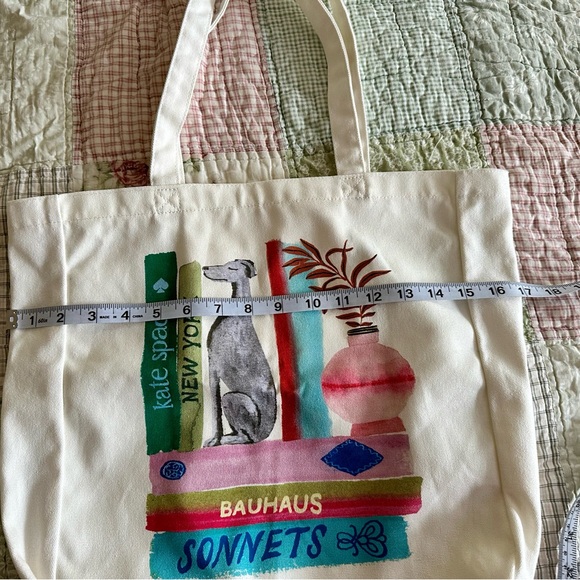 Kate Spade Blue and White Canvas Tote - Picture 5 of 6